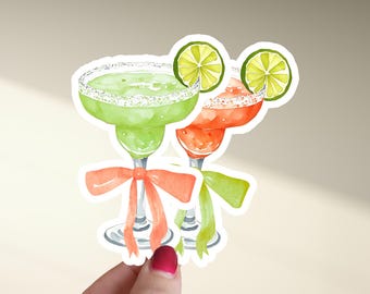 Adesivo aquarela Margarita, adesivo para para-choque, ímã para carro