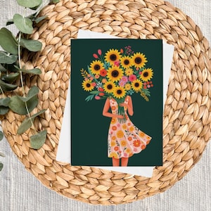 Papeterie fille d'honneur - Cartes de correspondance, Cartes vierges, Carte de voeux, Cartes de remerciement, Bohème, Amateur de plantes, Papeterie florale, Bien-être, Amour