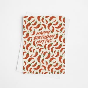 Carte de voeux de joyeux anniversaire bombasse - carte d'anniversaire coquette, aquarelle de piment, carte d'anniversaire drôle, ami de carte d'anniversaire, carte personnalisée