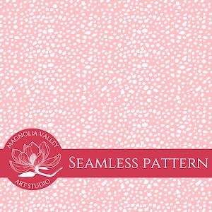 Rosa Dalmatiner Fleck Musterdesign - Scrapbook Papier, druckbare Muster, sich wiederholende Kunstkachel, Polka Dot, Flecken, Stoffmuster, Sublimation