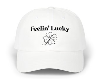 Feelin' Lucky, Shamrock Classic Dad Cap, St. Patrick's Day Hat