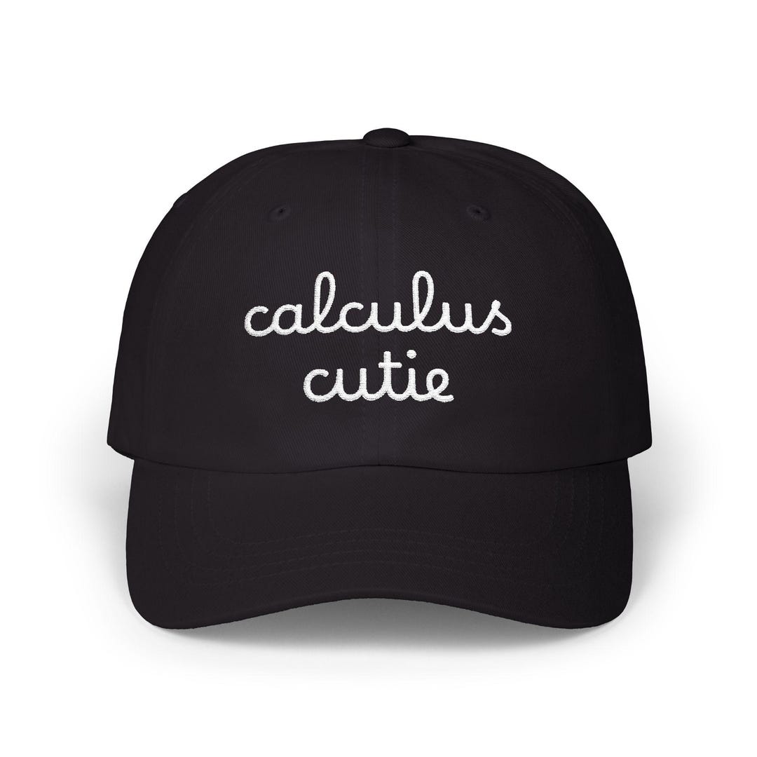 Calculus Cutie Embroidered Cap, Cool Math Student Gift, Trendy Math ...