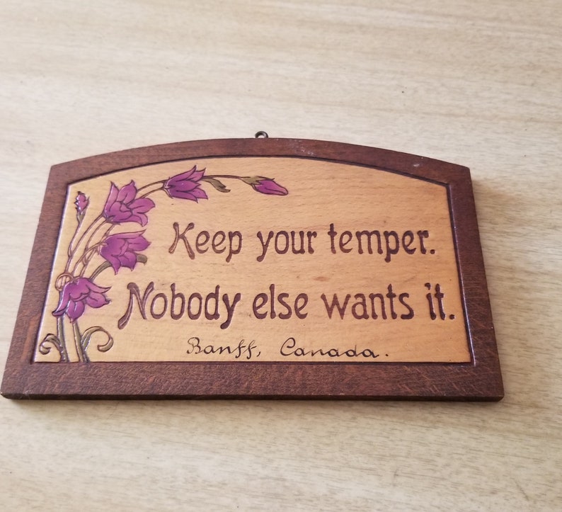 Keep Your Temper No One Wants It Kitschy Souvenir Sign Etsy