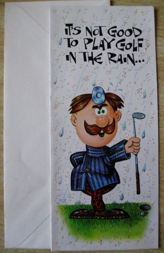 Avoir Images Items Similar To Vtge Kitschy 1967 Golfing In The Rain Balls Wet le plus cool par