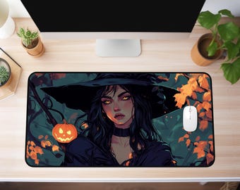 Witch Desk mat, XXLGaming Dsek Mat, Witchy Gaming Mousepad, Witch Desk Mat, Witch Desk Decor