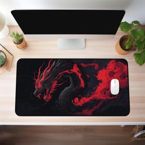 Dragon Desk Mat, Dragon Mousepad, Dragon Mouse Pad, Gaming Desk Mat, Dragoncore, Desk Decor