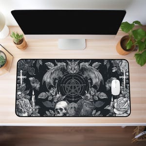 XXL Dark Witchcraft Mousepad - Okkulte Ästhetik - Geschenk für Hexen Liebhaber - Witchy Schreibtisch Dekor - Okkultes Accessoire