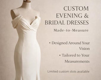 Vestido de novia y de noche a medida. Diseño a medida (consulta previa).