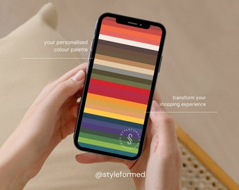 Fondo de pantalla de análisis de color de otoño estacional / Muestra de color digital de otoño para fondo de teléfono