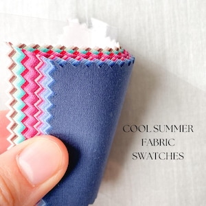 Personalisierte Tonal Cool (True) Sommer Farbpalette Stoffmuster | Style Guide für Deine Einzigartigen Farben