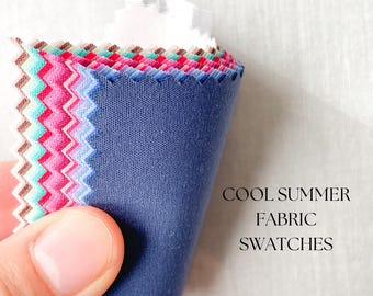 Personalised Tonal Cool (True) Summer Colour Palette Fabric Swatches | Style Guide for Your Unique Colours