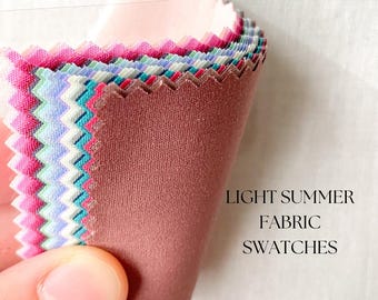 Personalised Tonal Light Summer Colour Palette Fabric Swatches | Style Guide for Your Unique Colours