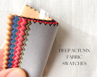 Personalised Tonal Deep Autumn Colour Palette Fabric Swatches | Style Guide for Your Unique Colours