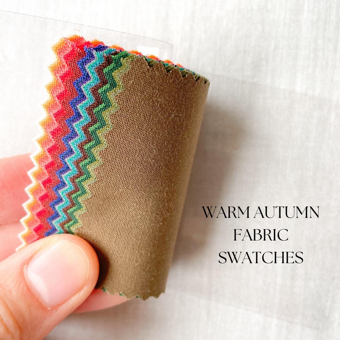 Personalised Tonal Warm (True) Autumn Colour Palette Fabric Swatches | Style Guide for Your Unique Colours