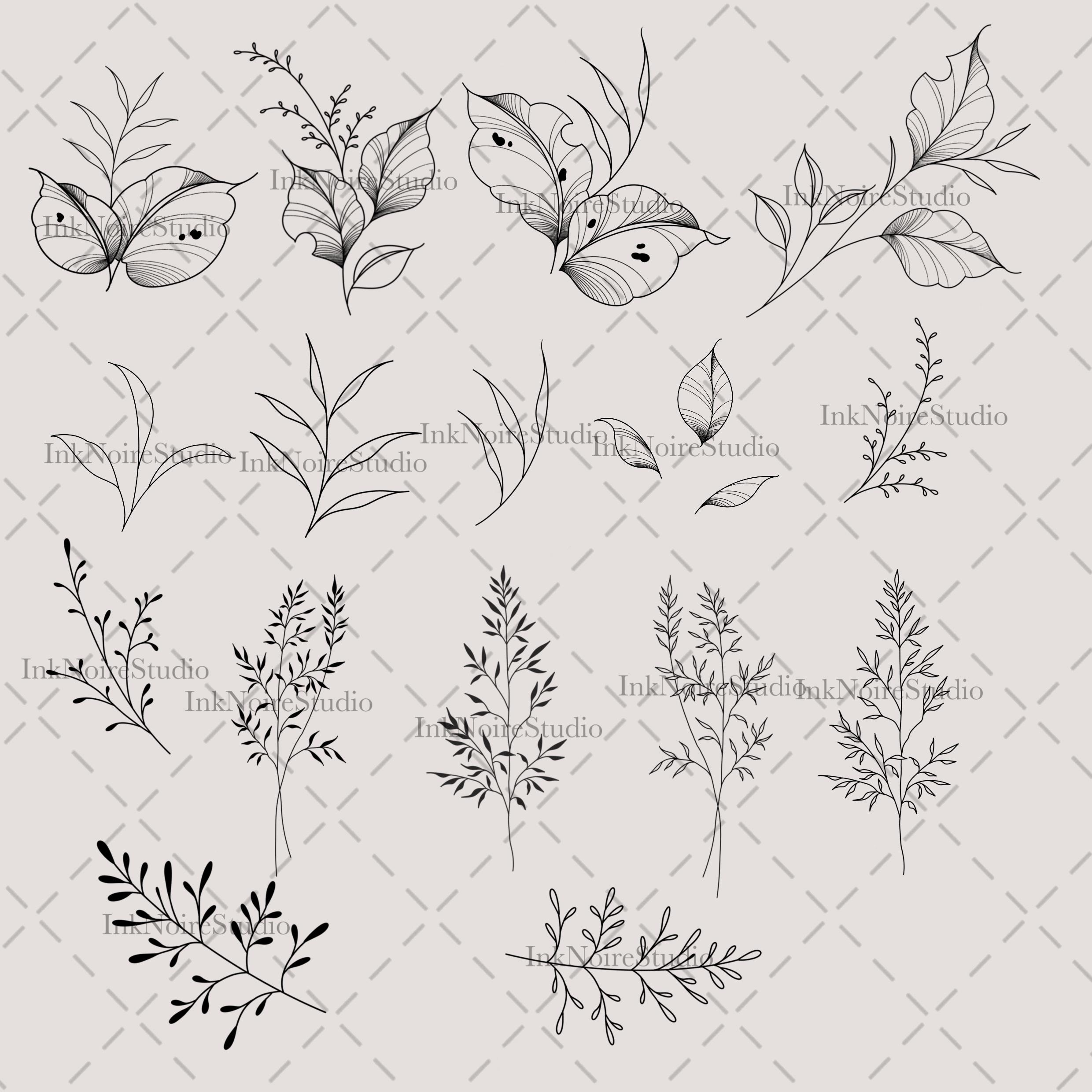 100 Peony Tattoo Stamps for Procreate • Tattoo Brushes • Peony Brushes ...