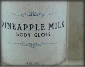 Pineapple Milk - Body Gloss - Tangy Pineapple, Sweet Cream, Sugarcane - Tropical Paradise Collection