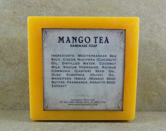 Mango Tea - Mediterranean Sea Salt Soap - Fresh Mango, Sweet Tea, Vanilla Bean - Limited Edition