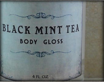 Black Mint Tea - Body Gloss - Black Tea and Fresh Mints - Springtime Collection