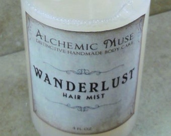 Wanderlust - Hair Mist - Detangler & Styling Primer - Lush Green Leaves, Fruity Florals, Rich Earth - Springtime Collection