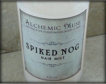 Spiked Nog - Hair Mist - Detangler & Styling Primer - Creamy Eggnog, Nutmeg, Spiced Rum - Limited Edition