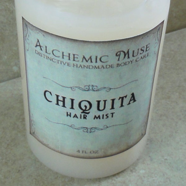 Chiquita - Hair Mist - Detangler & Styling Primer - Banana, Butter Rum, Sandalwood - Tropical Paradise Collection