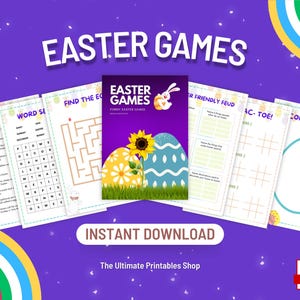 Easter Games, Easter Printables, Printable Easter Games, Easter Activities, Easter Party Games, Family Games, Classroom Games, Kids Games
