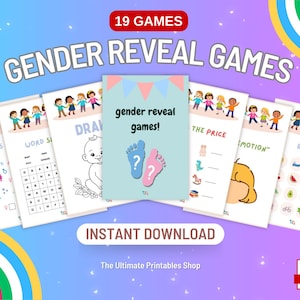 Gender Reveal Games, Gender Reveal Ideas, Baby Shower Bingo, Baby Shower Activity, Baby Shower Games, Boho Gender Reveal, Baby Shower Games
