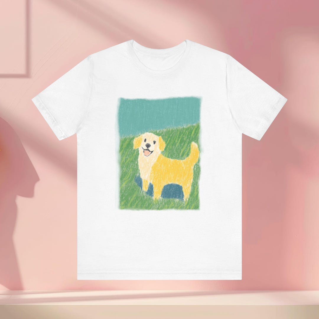 Golden Retriever Tee, Dog Lovers Shirt, Animal Graphic Tee, Cute Puppy ...