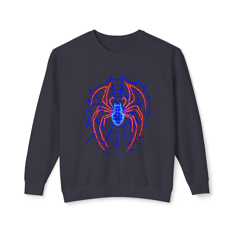 スパイダーセンス軽量スウェットシャツ、スパイダーマンファンギフト、コミックブック愛好家ジャンパー、スーパーヒーロークルーネック、マーベルコミック服、オタク 画像 1