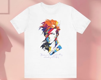 マンガ デヴィッド・ボウイ ファンアート Tシャツ