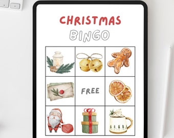 Christmas bingo game for kids for Christmas party classroom bingo kids bingo family bingo printable bingo for preschool teacher activities