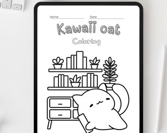 Kawaii kitties coloring pages kitty lover coloring pages activities for preschool for toddler coloring book printable pdf coloring books