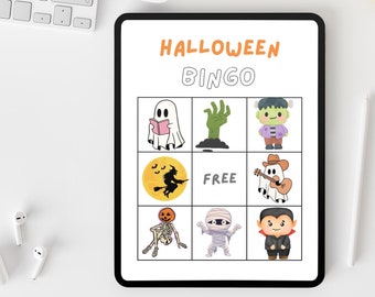 Halloween bingo for kids Halloween activities classroom activities Halloween party Fall season activities for family printable bingo pdf