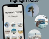 Wanderlust Instagram highlight cover aesthetic highlight cover Instagram template travel blogger social template for influencer
