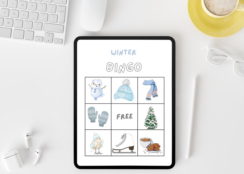 Winter Bingo Game for Kids Printable Bingo for Kids Classroom Bingo ...