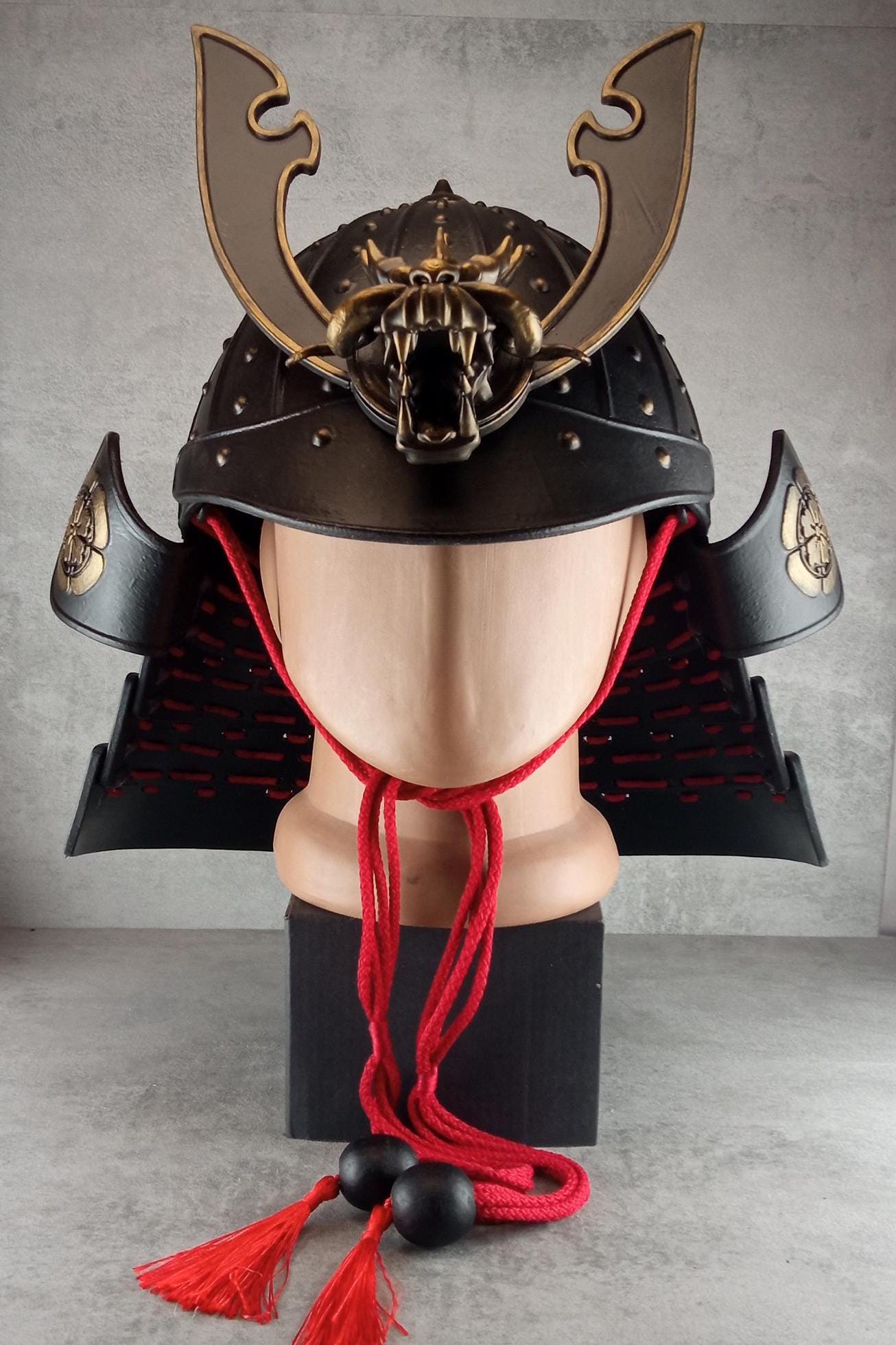 Buy Samurai Kabuto Helmet With Mask: Bronze Dragon Crest, Wearable