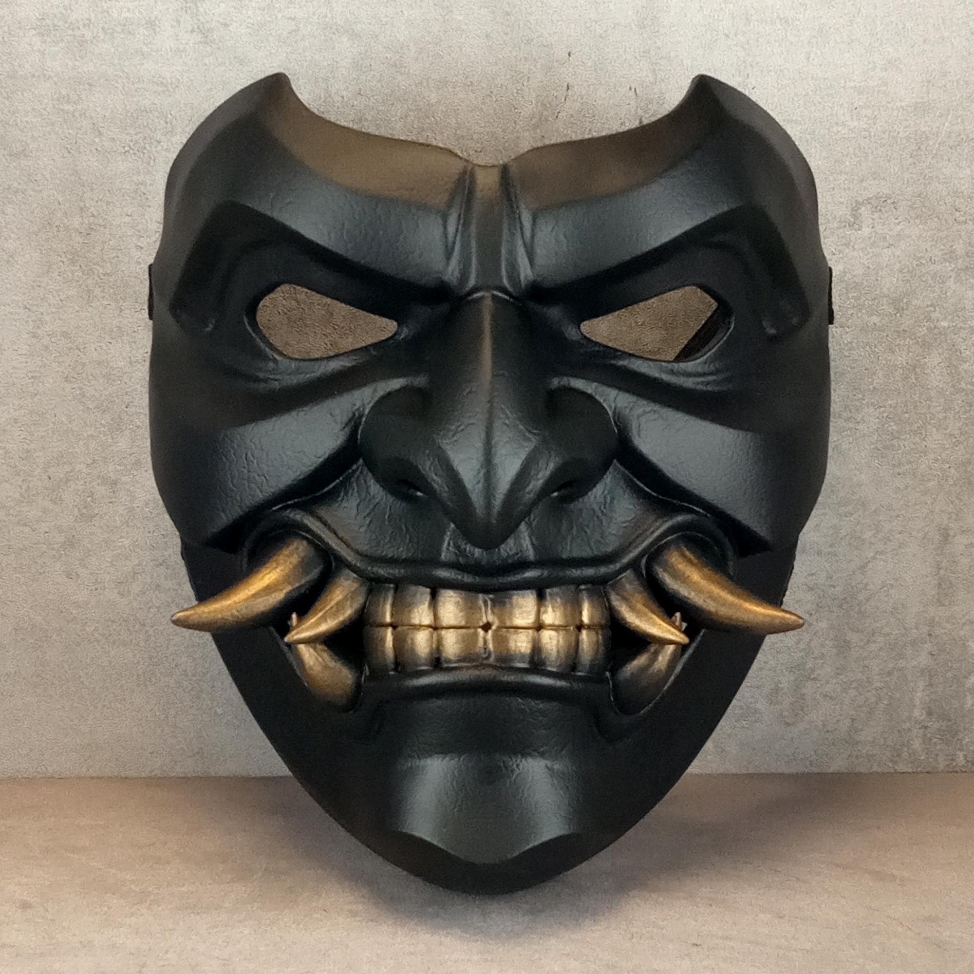 黒い侍の面そうめん、歌舞伎の鬼面、身につけられる壁飾り - Etsy 日本