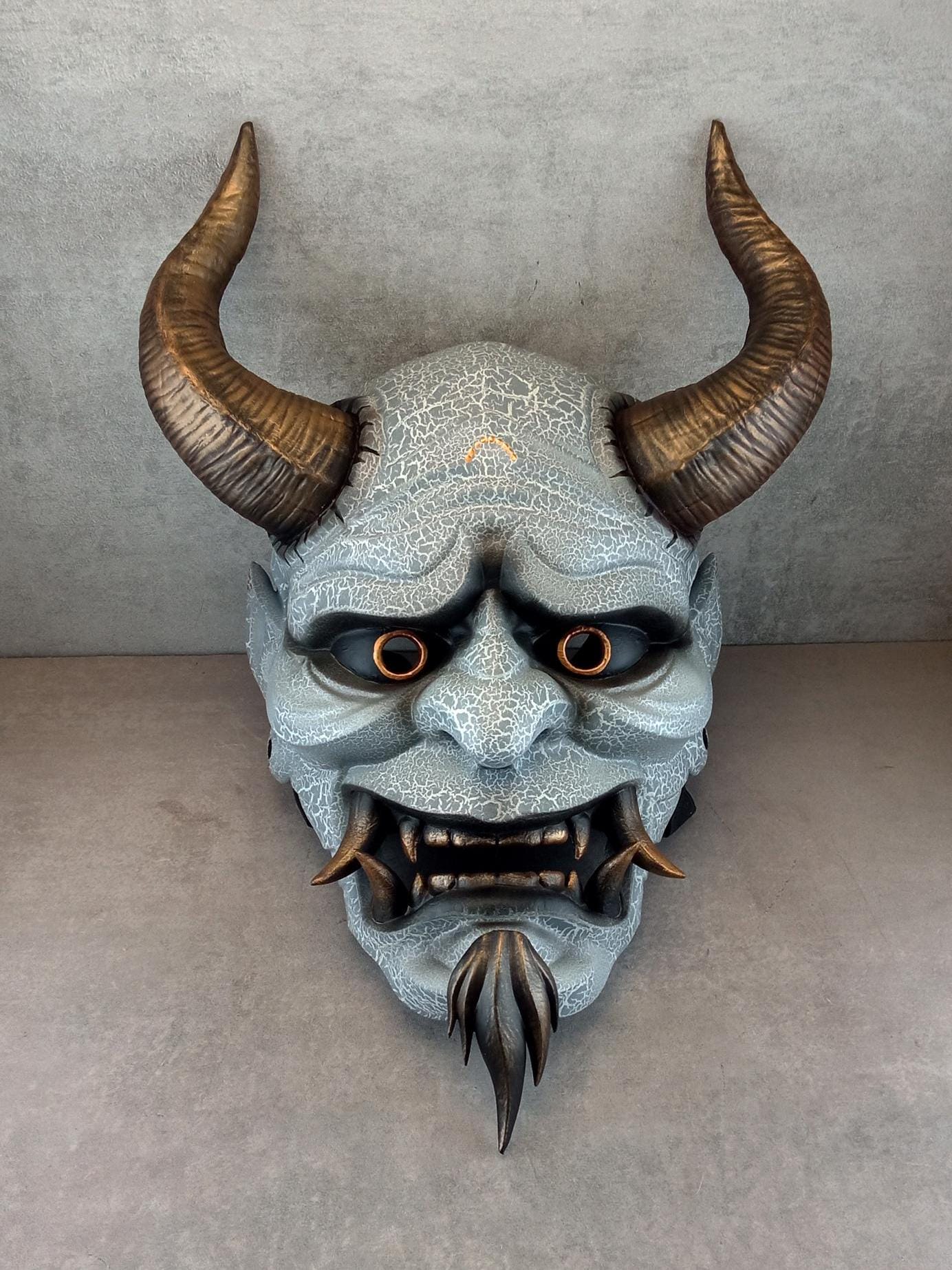 能面 治道面 伎楽面 能面 芳徳齋 Demon Mask, Oni il_fullxfull.6708826925_5zvp.jpg