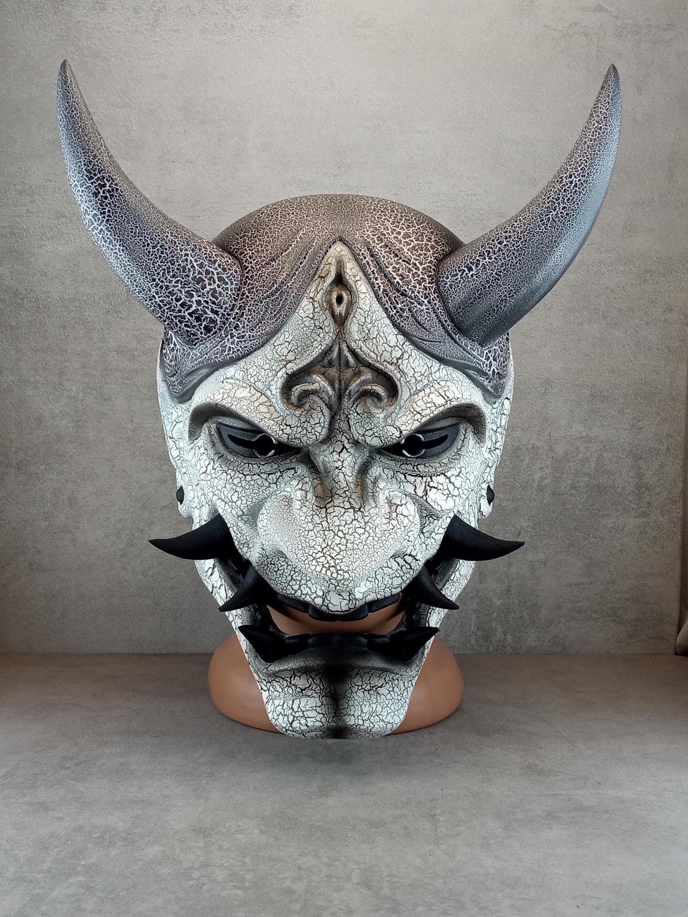 Frost Demon, Cracked Oni Mask: Traditional Japanese Hannya Demon