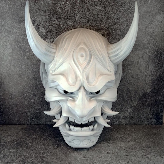 2025年新作アイテムが続々登場 Black-white Mask With Cracks,traditional Japanese Hannya クラフト・布製品
