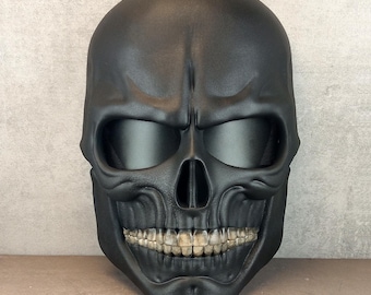 Maschera da teschio nero: costume horror di Halloween