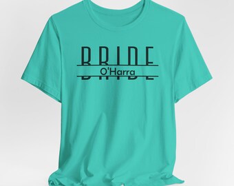 Camiseta de novia con monograma: camiseta personalizada para la fiesta de bodas