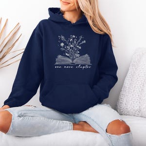 Book Lover Hoodie: Floral Book, Cozy Bookworm Sweatshirt
