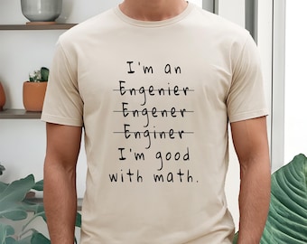 Funny Engineer Dad T-Shirt: Good With Math Graphic Tee