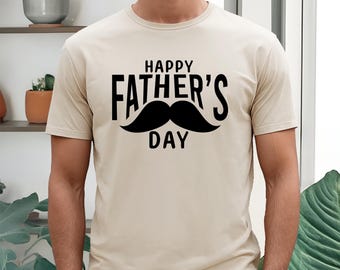 Mustache Father's Day T-Shirt: Funny Dad Gift Tee