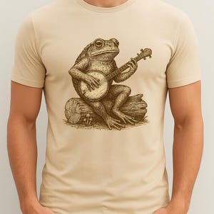 Toad Playing Banjo T-Shirt: Music Lover Graphic Tee