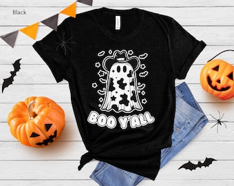 Camiseta de Halloween "Boo Y'All" / Camiseta de fantasma vaquero