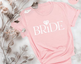Camiseta de novia: Camiseta de despedida de soltera con diamantes