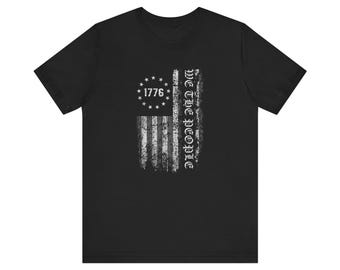 We The People 1776 Flaggen-T-Shirt: Vaterländischer US Stolz