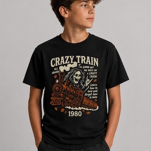 Oz Crazy Train Youth Tee, Vintage Rock Concert T-shirt